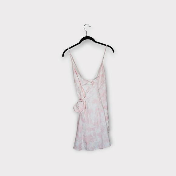 The Jetset Diaries Womens Topanga Linen Blend Wrap Mini Dress M Feminine - Picture 7 of 7